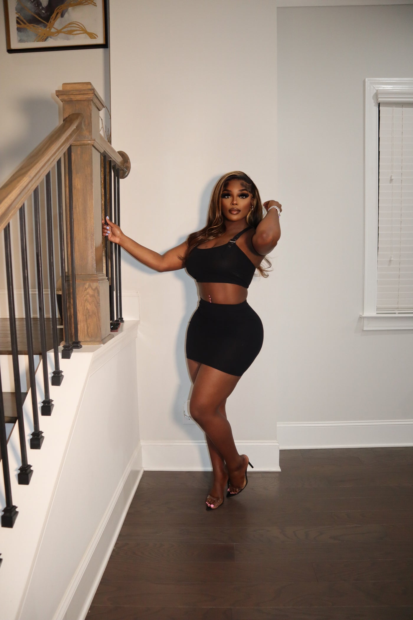 NOT SO BASIX SKIRT SET BLACK