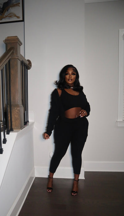NOT ENOUGH FLUFF 3 PIECE HOODED SET