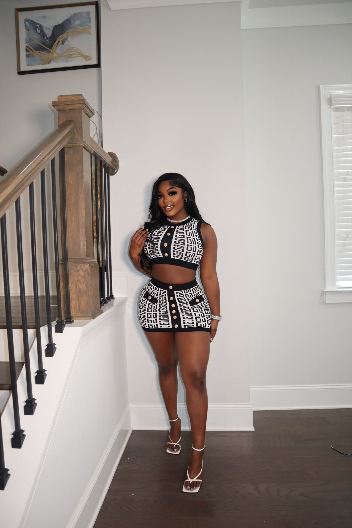 MONEY MAKER SKIRT SET BLACK