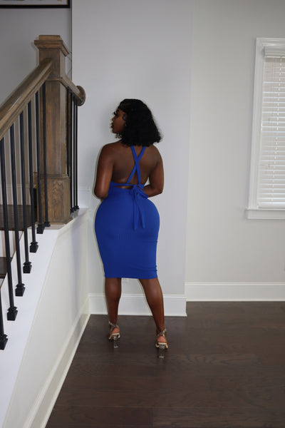 STOP LOOKING CROSS BACK DRESS