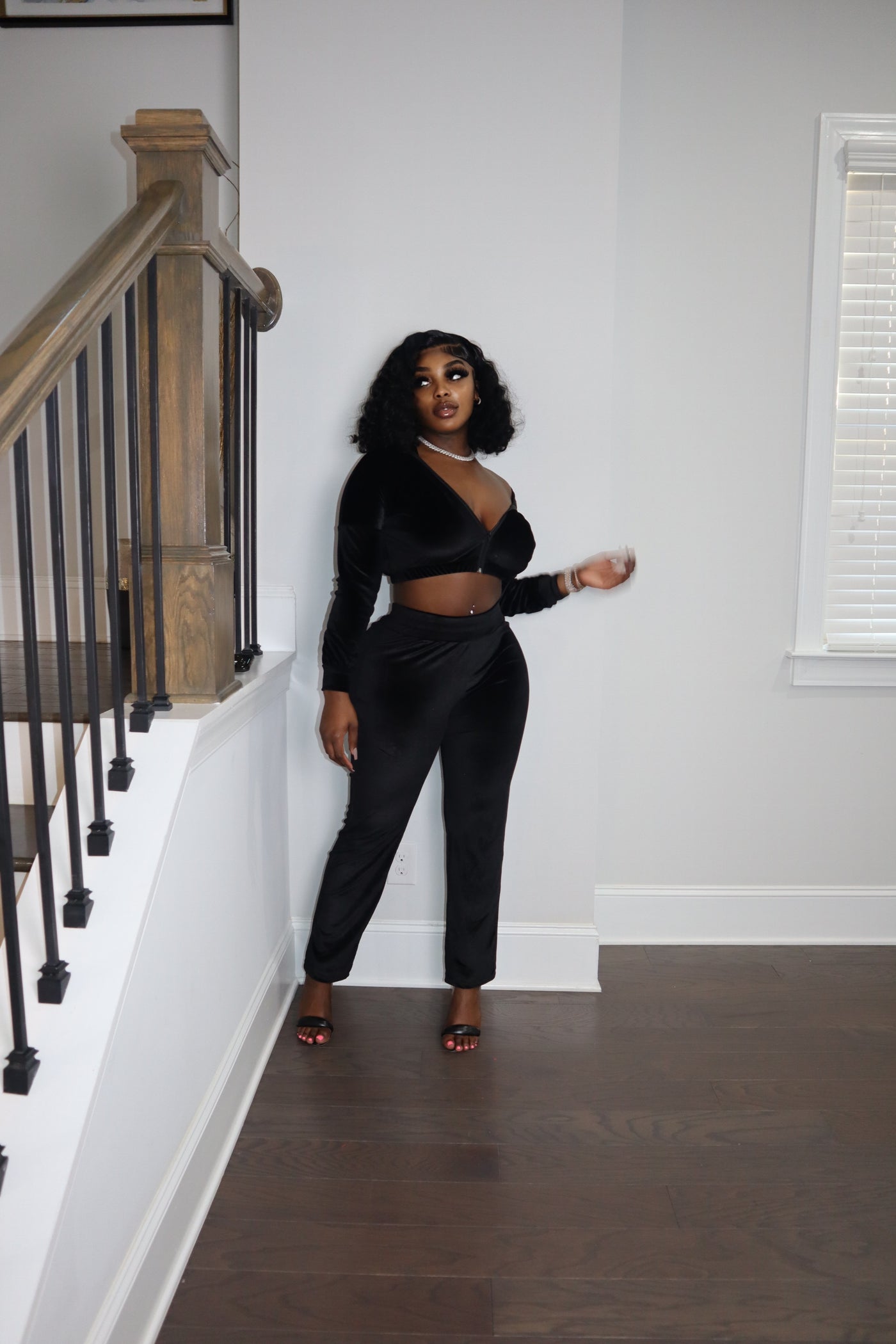 THAT GIRL HOODED VELOUR TRACKSUIT