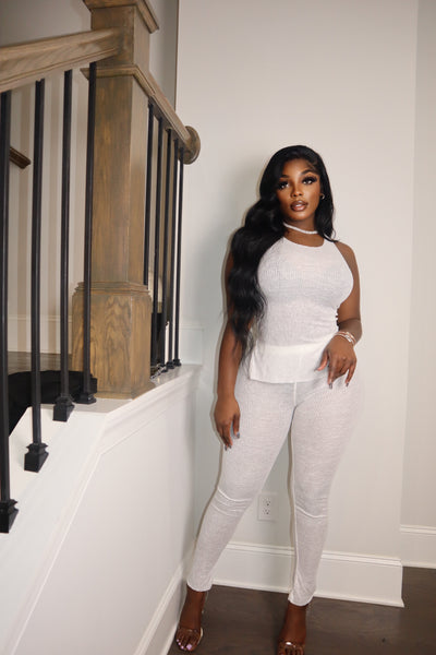 COTTON RIBBED TWO PIECE SET