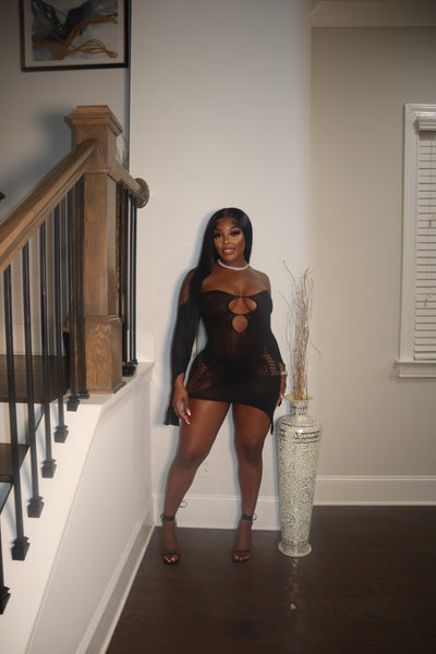 SEAMLESS MINI DRESS BLACK
