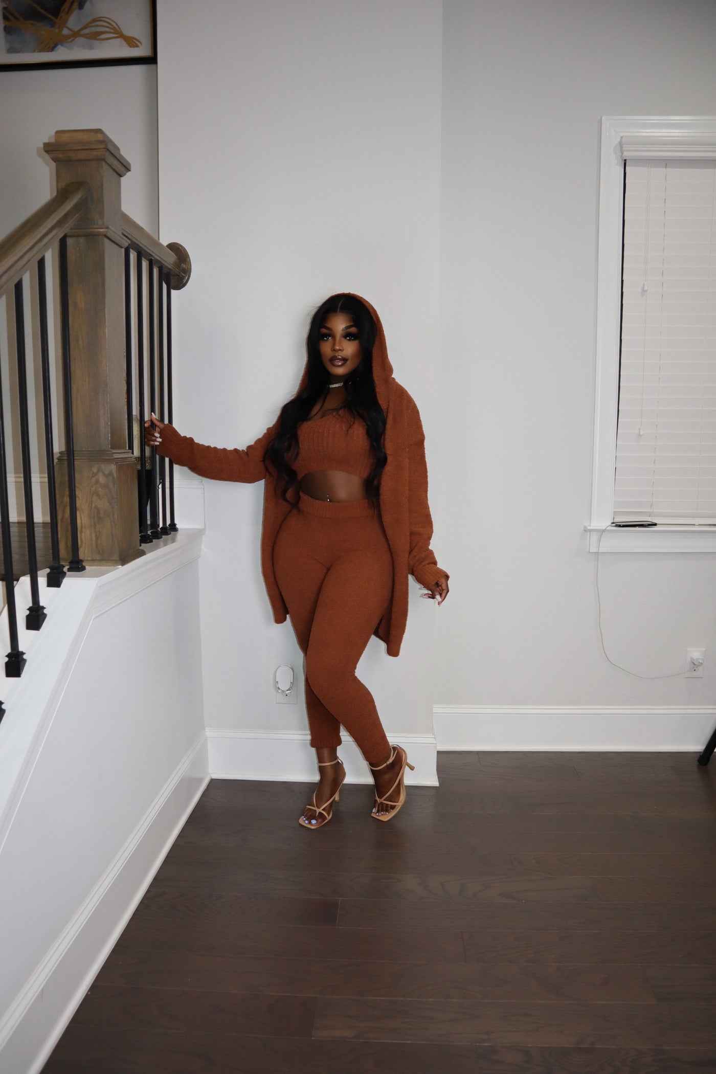 NOT ENOUGH FLUFF 3 PIECE HOODED SET
