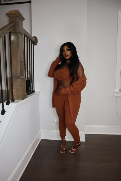 NOT ENOUGH FLUFF 3 PIECE HOODED SET
